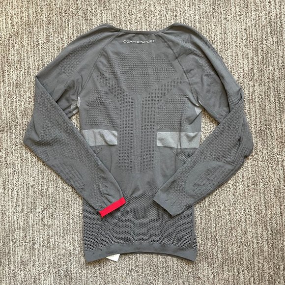 Men's XS Extra Small Compressport Long Sleeve Base Layer Compression shirt Gray - Picture 4 of 5